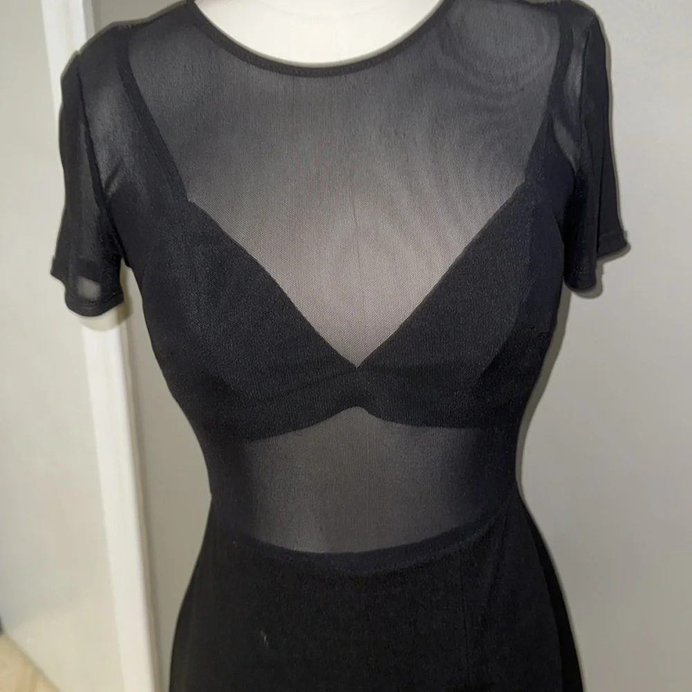 Black LBD w/sheer top & skort underneath. - Picture 2 of 8